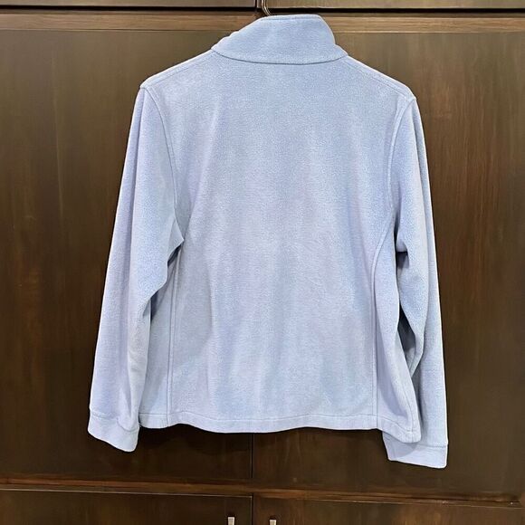 Woolrich Blue Fleece Zip Front Jacket Medium - Picture 3 of 3